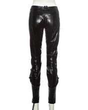 Load image into Gallery viewer, CHRISTIAN DIOR by GALLIANO F/W 2003 Black Leather Lace Up Trousers
