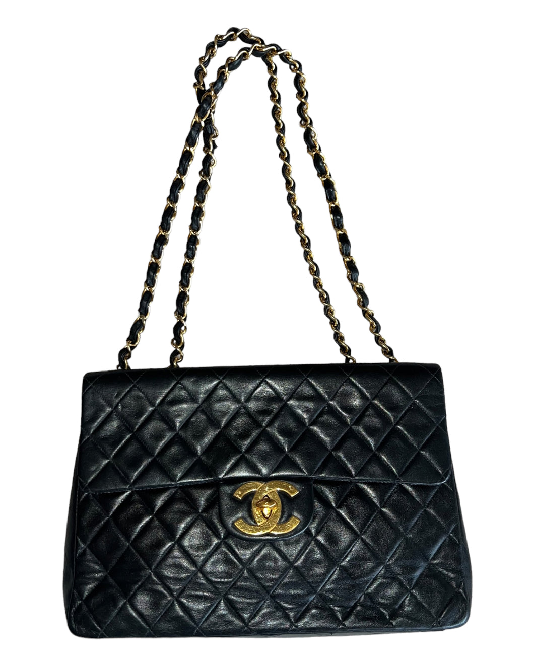 te Aubergine Tilstedeværelse VINTAGE* Chanel Classic 'Jumbo XL' 2.55 flap bag – Revive Collective