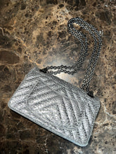 Load image into Gallery viewer, CHANEL 2.55 silver flap bag
